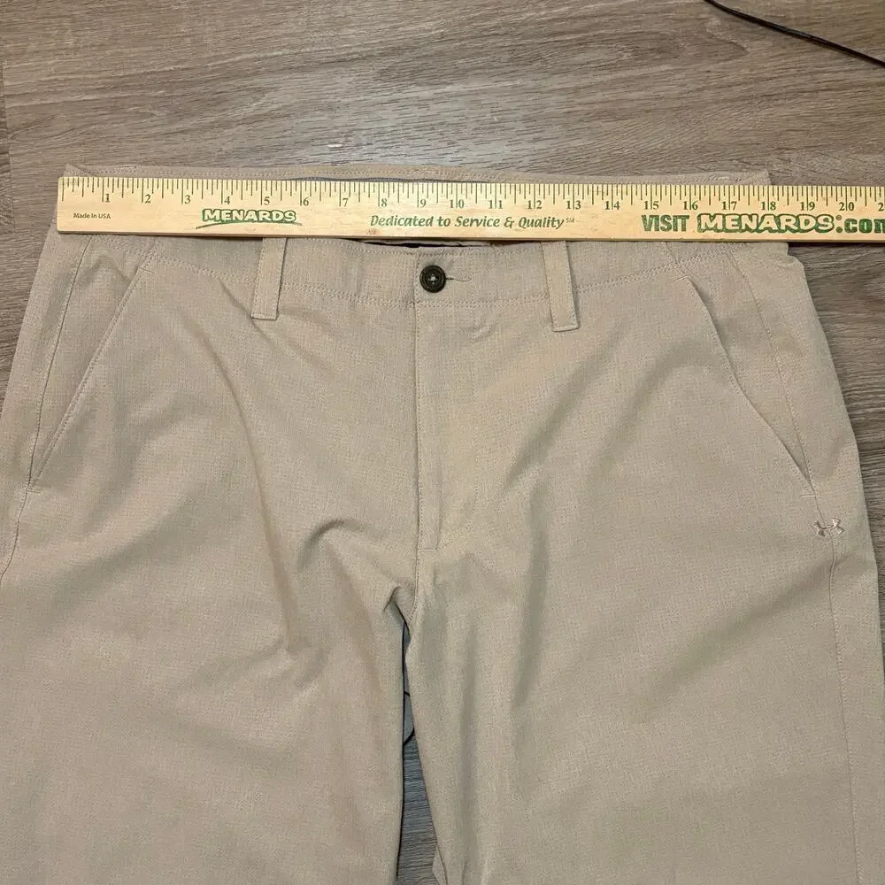 Under Armour Men’s Vented Golf Pants 38x32 Khaki Performance Stretch Athletic​